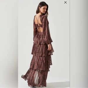 ASTR the Label ANORA tiered floral maxi dress